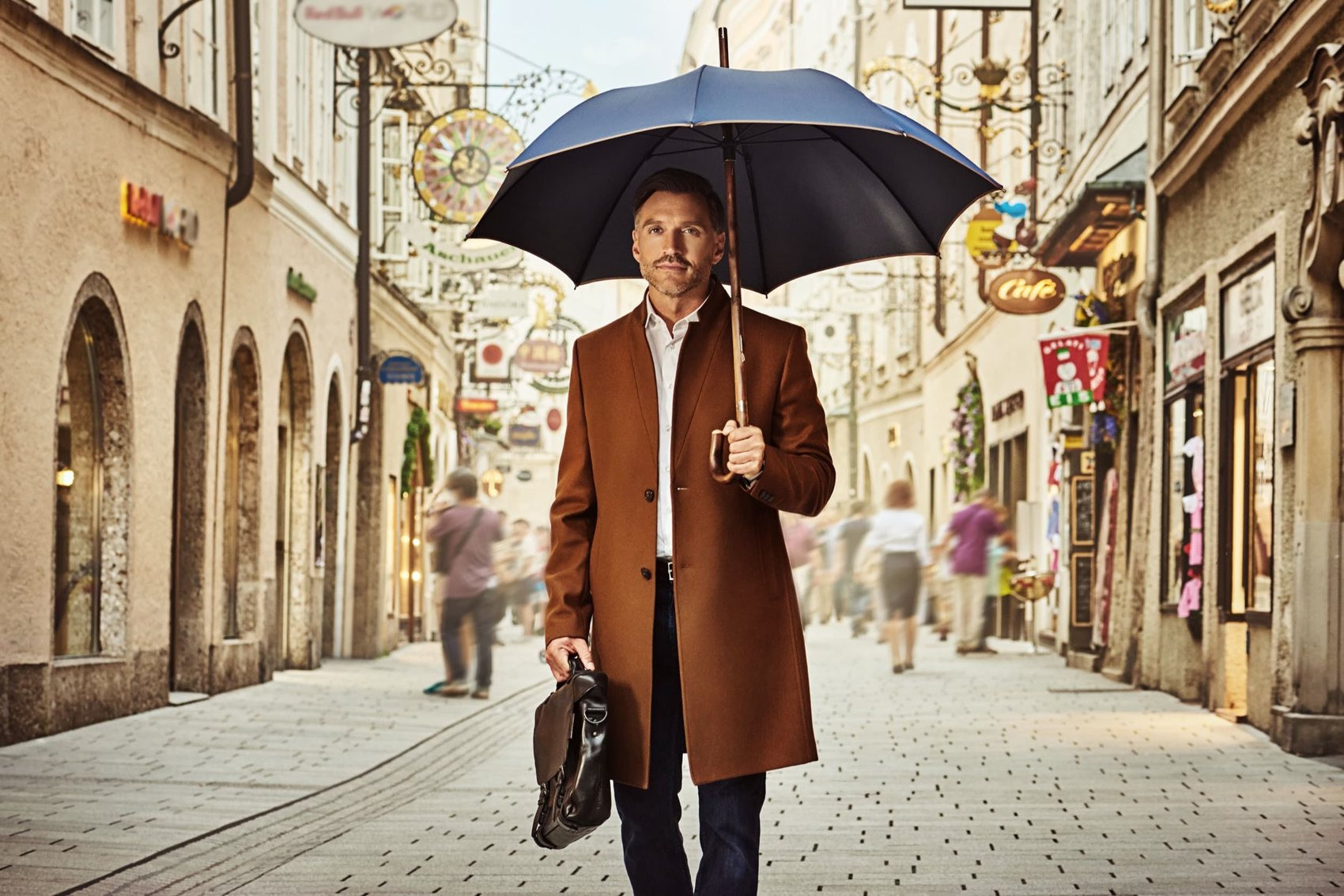 Einzigartiges mit Stil: Regenschirm aus Manufaktur: der Kastanie UNIKATOO bei Oxford doppler