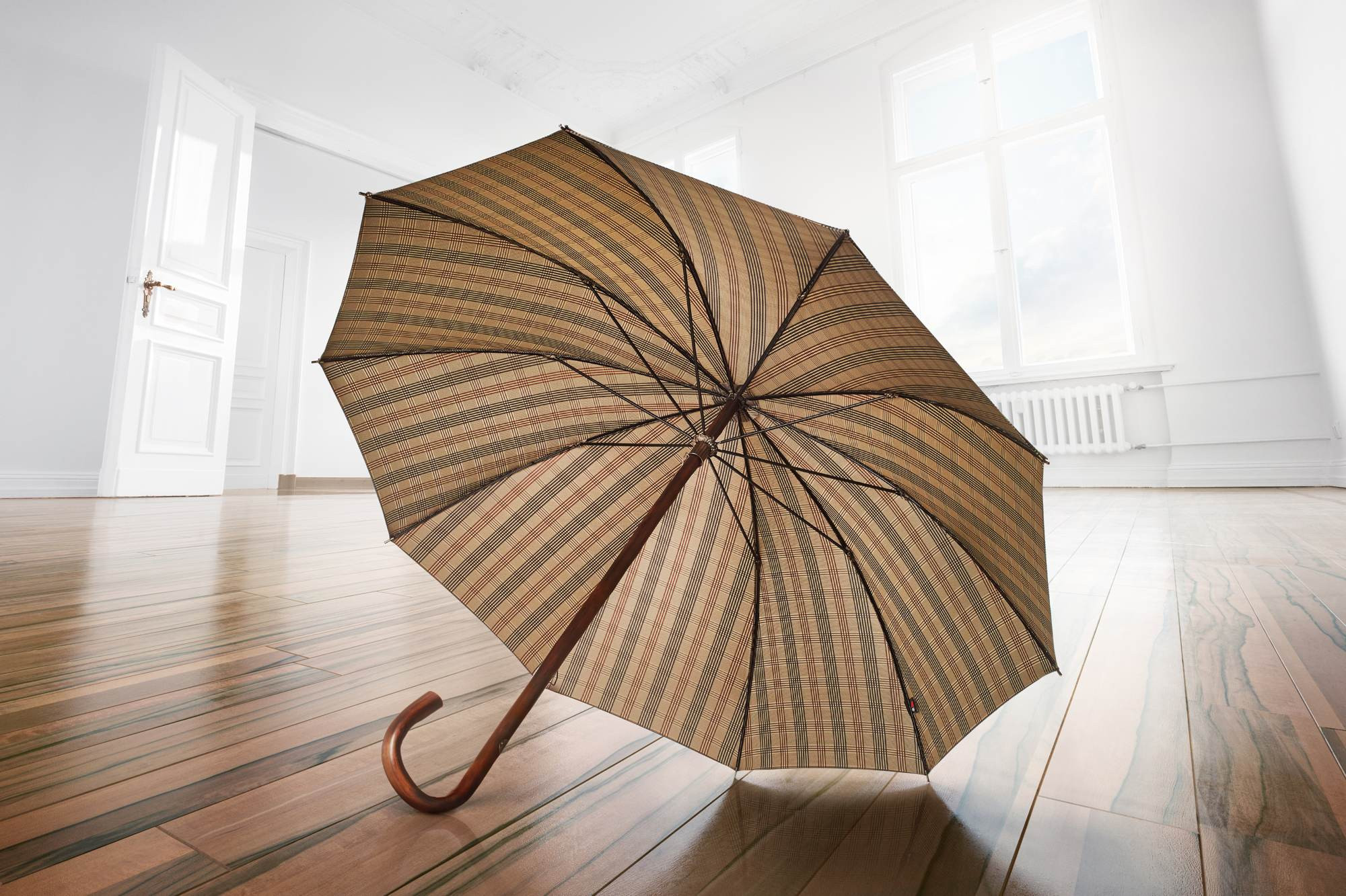 Einzigartiges mit Stil: Manufakturschirm Doppler UNIKATOO Kastanie - Schirme bei Orion
