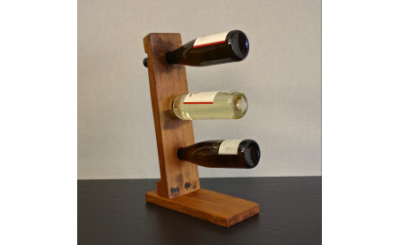 Weinflaschenständer für 3 Flaschen - WeinfassDesign Mirko Kunz