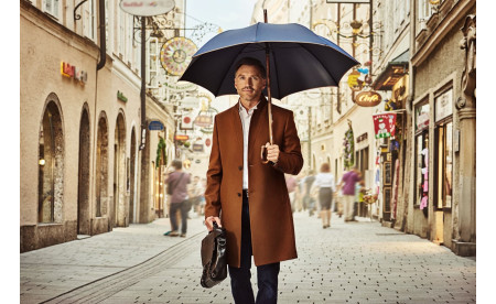 Regenschirm aus der doppler Manufaktur: Kastanie Oxford